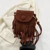 Nylon Bohemian Fringed Crossbody Bag Square Bag Tassel Shoulder Bag Bohemian Shoulder Bag  Daily