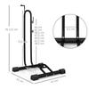 Vertical and Horizontal Bike Rack Bicycle, Storage Stand with Adjustable Hooks, for 24"-29" Wheels, 700c Bike