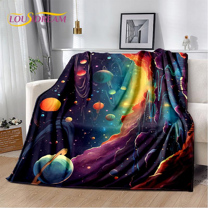Universe Space Stars Black Hole Galaxy Earth Milky Way Soft Blanket,Soft Throw Blanket for Home Bedroom Bed Sofa Cover Kid Gift