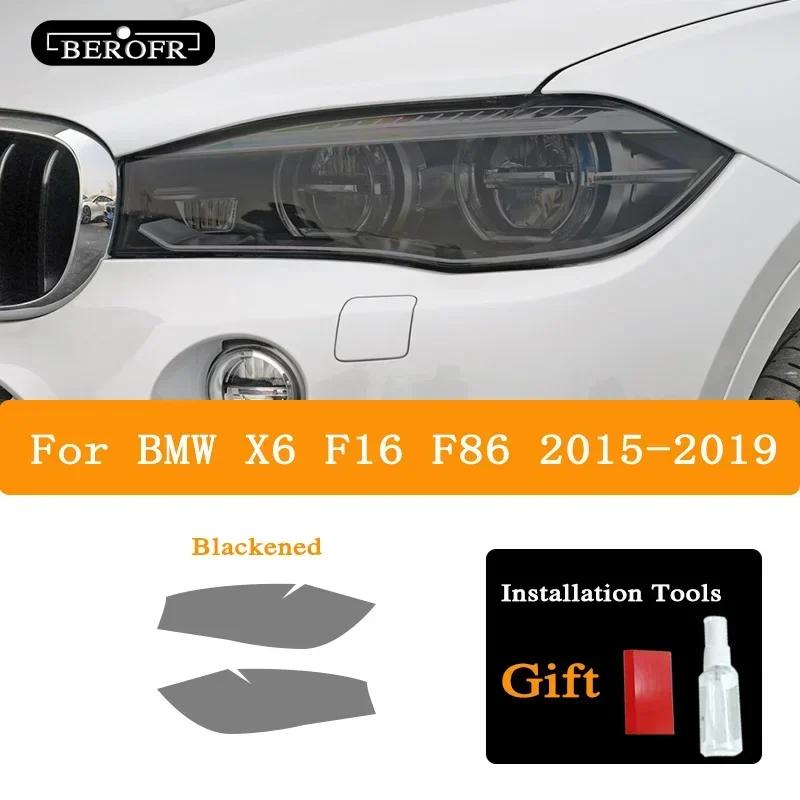 Für BMW X1 F48 X2 F39 X3 F25 G01 X4 F26 G02 X5 F15 G05 X6 F16 G06 X7 Auto Scheinwerfer Tönung Rauchschwarz Schutzfolie TPU Aufkleber