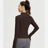 New Spring Autumn Zipper Slim Long Sleeve Top Women Stand Collar Sports Tight Yoga Wear Jacket Female