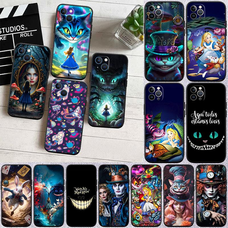 Alice in Wonderland Cat Princess Phone Case for Samsung Galaxy A52S A53 A55 A56 A70 A71 A72 A73 F06 F16 F56 S10e S10 S10+ Plus