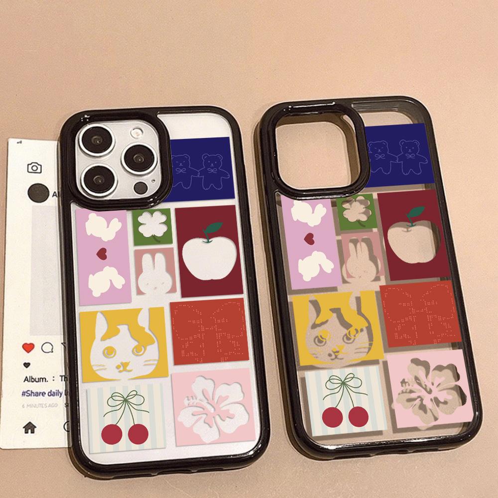 Acrylic Phone Case For iPhone 11 13 16 ProMax Case iPhone 13 14 15 ProMax 12 13 ProMax Case Samsung A55 A05S A54 A06 S22 A15 S23 A12 A22 A52S Cartoon