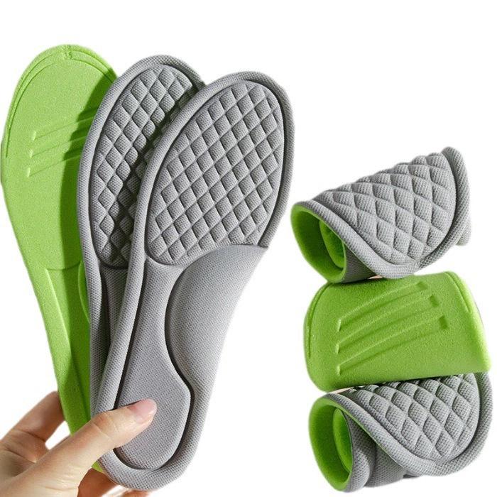 Stepping-on-Air Mugwort Deodorizing Insoles: Super Soft, Shock-Absorbing Cushion for Men and Women, Relieve Foot Pain and Tiredness from Long Standing