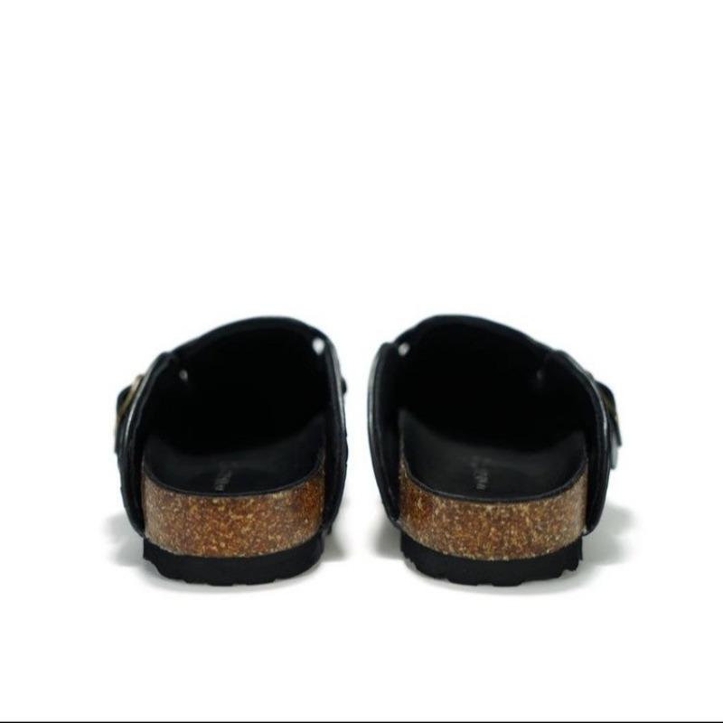 Fashion Baotou Flat Slippers Summer New Round Head Deep Mouth Braided Metal Anti-slip Wear-resistant Low Heel Sandals