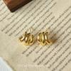 Metal Irregular Ear Clips, No Ear Piercings, Niche Unique Design, Cold Wind Earrings, Fashionable Commuter, Small Earrings, Women