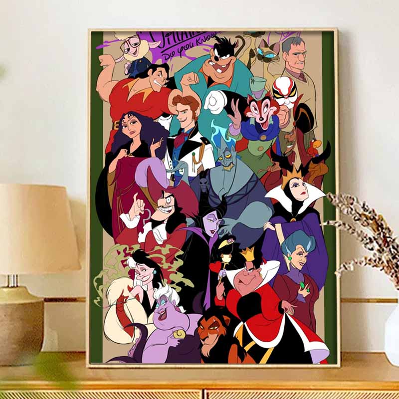 Disney Diamond Painting Kit Classic Disney Villains Style Home Decor Craft Perfect Gift Idea Diamond Art