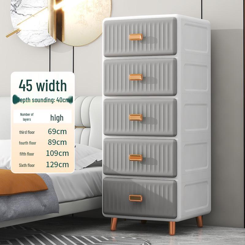 European-Style Plastic Storage Cabinet for Toys and Baby Clothes