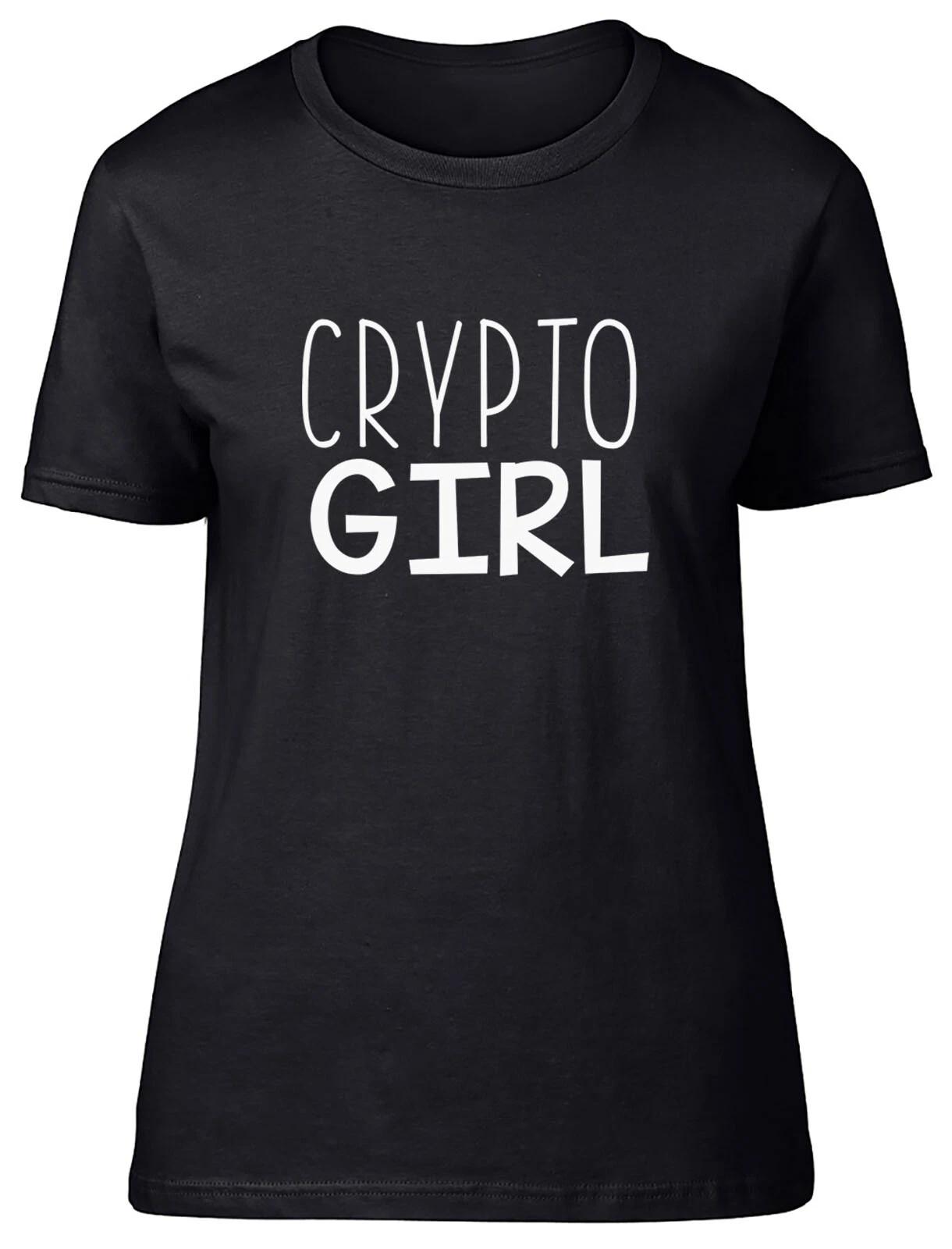 Crypto Girl Fitted Womens Ladies T Shirt XXXL