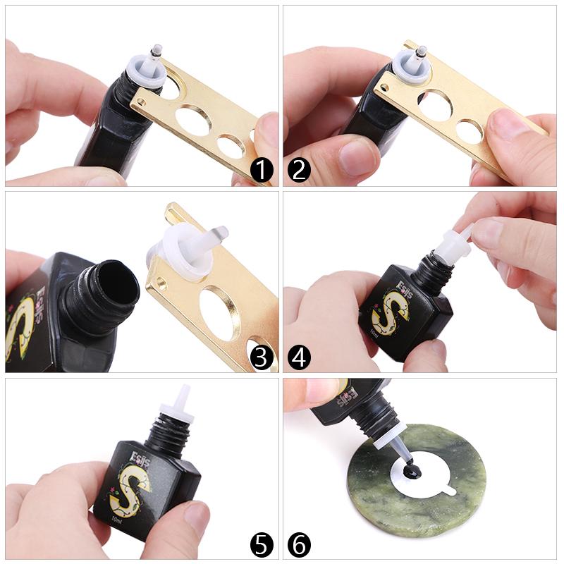 Stainless steel Caps Opener for Universal Eyelash Glue Replacement Bottle Mouth Head Anti-blocking Eyelash Tool