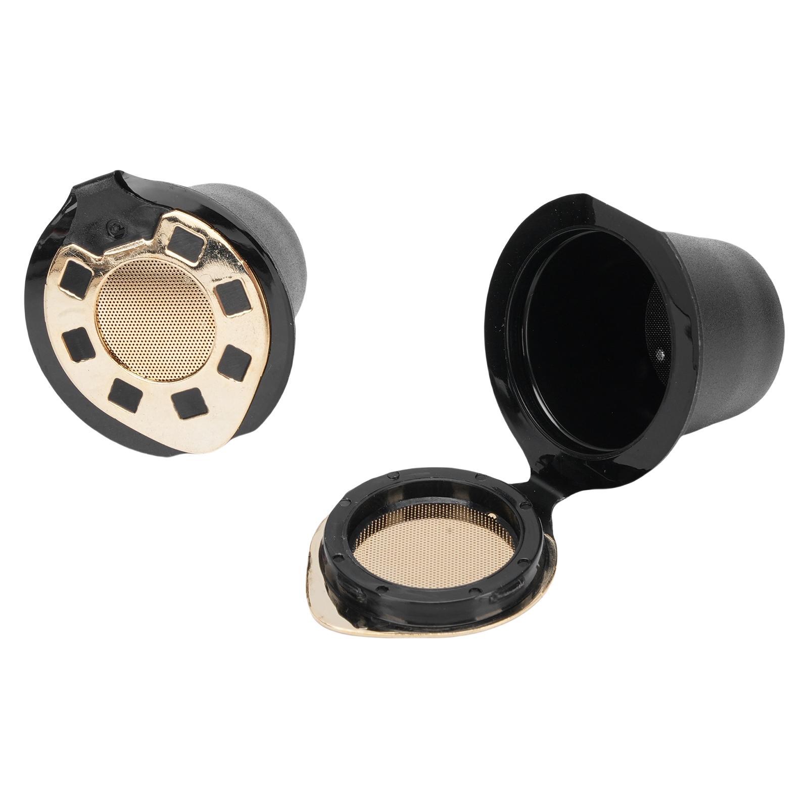 

2PCS Refillable Capsule Cups Fit for Original Series Coffee Machine Reusable Plastic Coffee Pods with Golden Mesh L