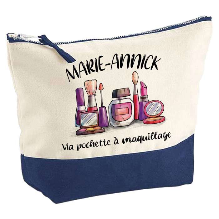 Trousse de maquillage - PLANETEE - Maquillage Marie-Annick - Grand format - Coton - Impression sublimation HD