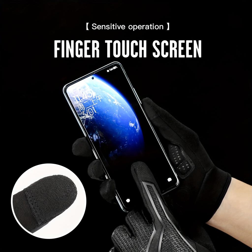 Sports Outdoor Spring and Autumn Bicycle Riding Gloves Long Fingers Ultra Fiber Sunscreen, Wear Resistant, Anti Slip