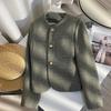 Women Short Tweed Blazer Autumn Casual Minimalist Cold Style Jacket High Sense Coat