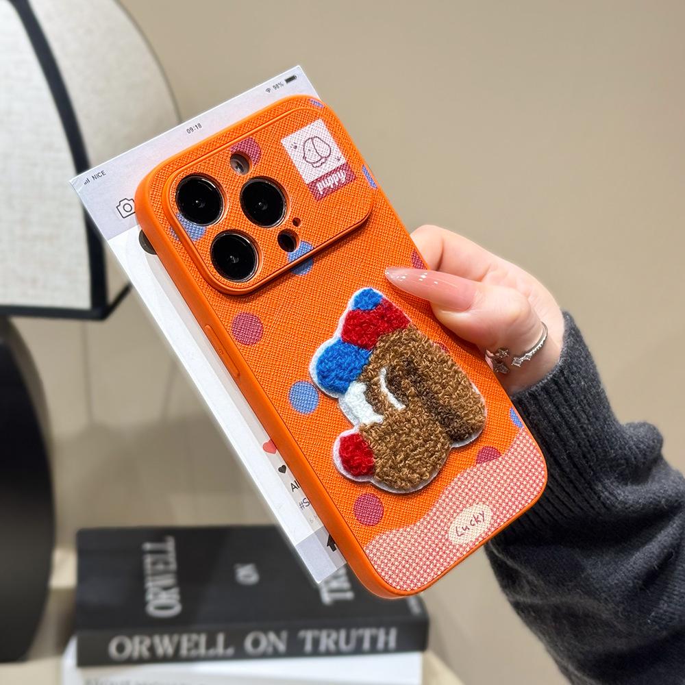 Applicable to Apple 17Pro mobile phone case, new orange sticker, iPhone16Promax anti-drop protective case 15/14.