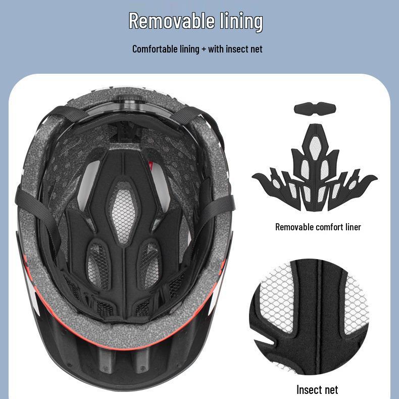 Adjustable Integrated Cycling Safety Helmet with Taillight and Cross-border Certification