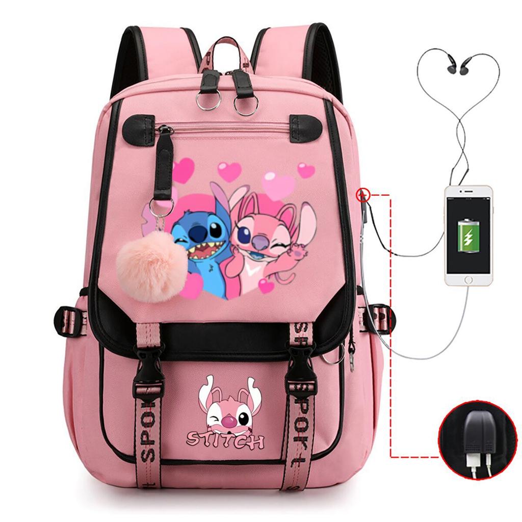 Surrounding Anime Korean Edition School Bag Campus Male And Female Students Multifunctional Usb Backpack