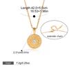  Stainless Steel Sun Moon Double-Sided Pendant Necklace 18K PVD Plated Waterproof Jewelry Gift Accessories