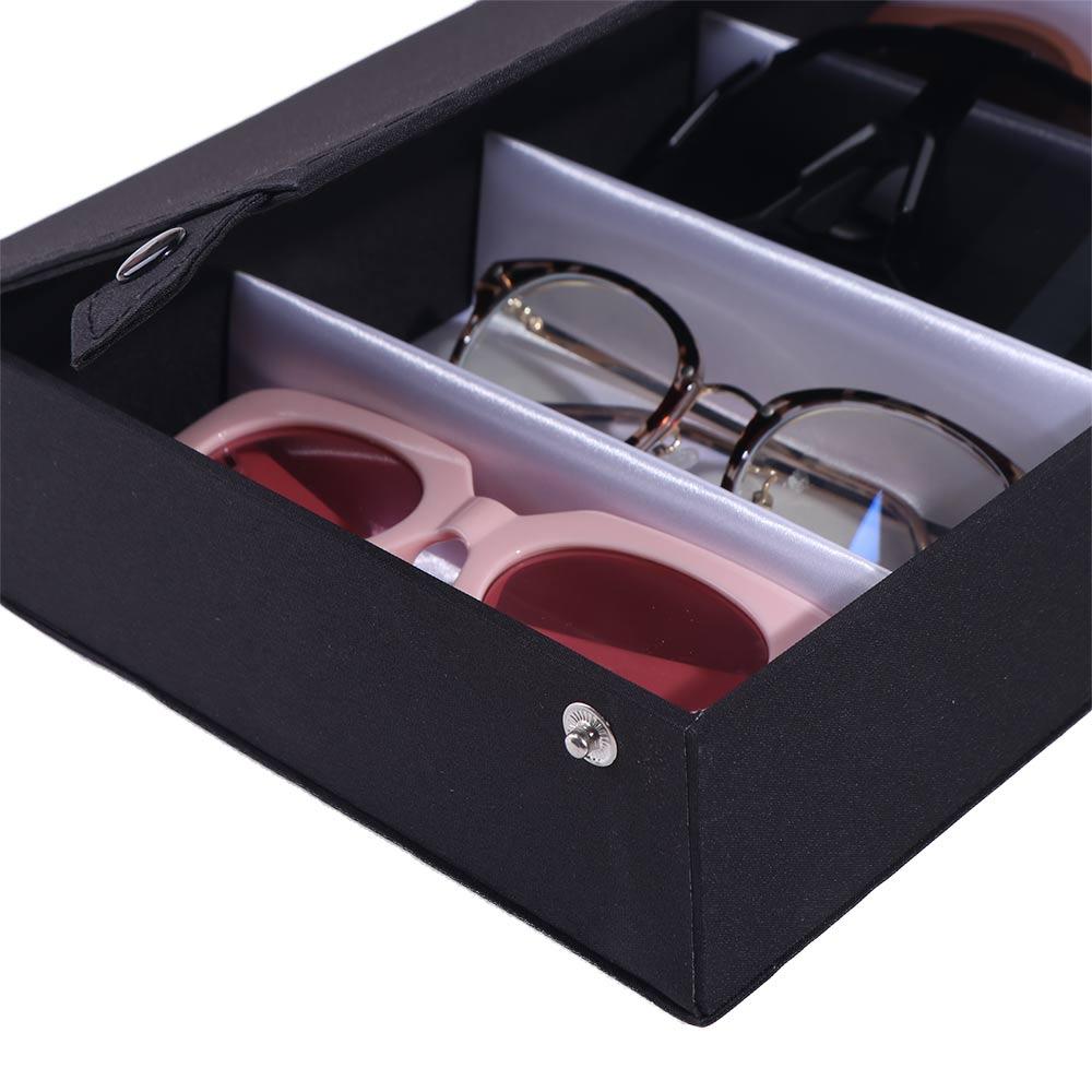 Eyewear Holder PU Glasses Case Grids Jewelry Display Box Portable Sunglasses Box  Multiple