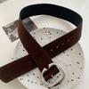 Large Oval Buckle Faux Suede Waist Belt Soft Waistband Fashion Wide Waist Belt Dresses