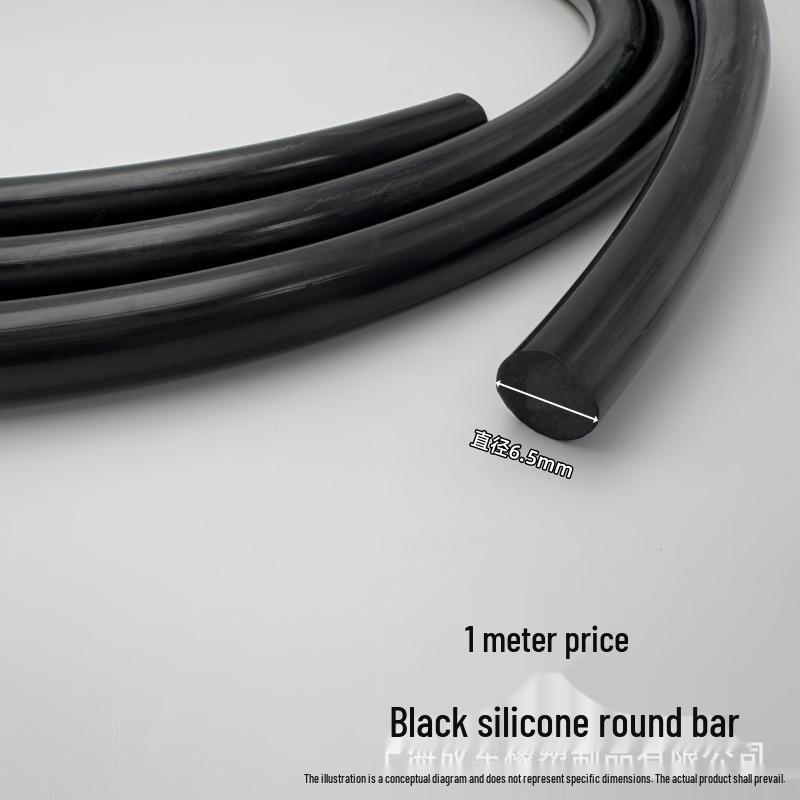 Silicone Round Bar Sealing Strip - Waterproof, Dustproof, High/Low Temperature Resistant, Wear-Resistant, Anti-Aging (White, Black, Red)