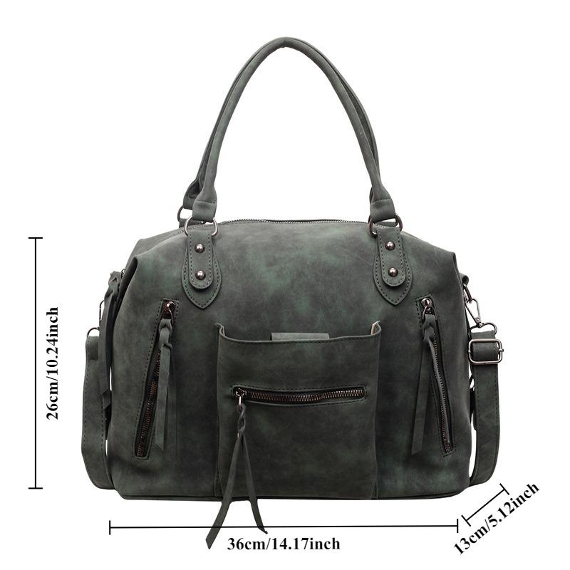 Women's PU Handbag, Fashionable Armpit Bag Large Capacity Crossbody Bag Casual Tote Top Handle Shoulder Bag