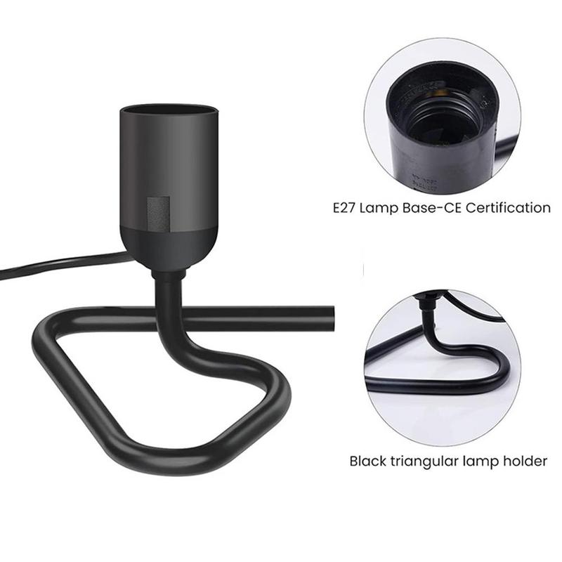 EU/US Plug E27 E26 Lamp Base Holder With Switch Vintage Table Lamp Bedside Lamp Night Light For Bedroom Living Room Decor