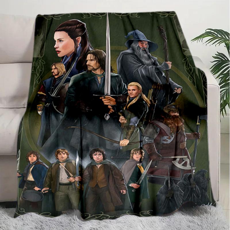 1PC The Lord of the Rings blanket, all-season lightweight home office outdoor nap multifunctional blanket, Christmas gifts