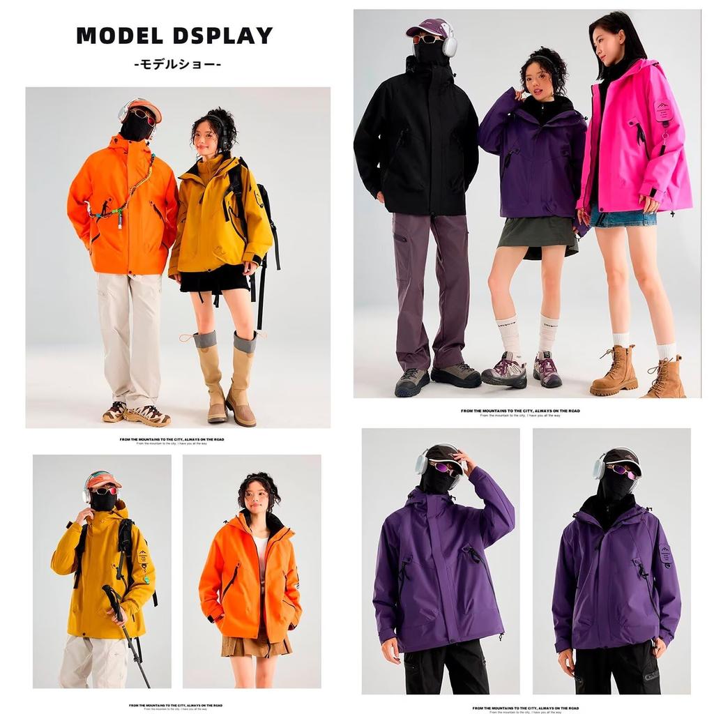 [Vasarhely] Mountain Parka for Men and Women, Unisex, Waterproof, Windproof, Warm, Water-repellent, Autumn/Winter/Spring, Outdoor, Hiking Jacket, Casu