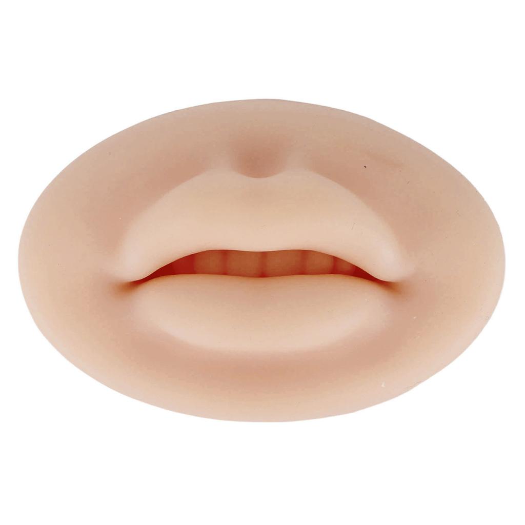 Labbra in silicone 3D, semipermanenti, morbide, realistiche al tatto, labbra finte per l'allenamento del microblading