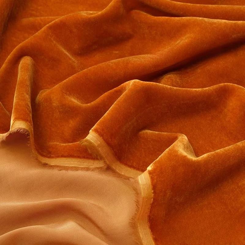 Non-elastic Woven Velvet Designer Fabric for DIY Sewing Dress Set,Half Skirt, Wide-leg Pants, Cotton-like Lustrous Velvet Fabric