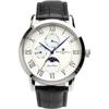[Salvatore Marra] Wristwatch:Moon Phase Multi-Calendar5 Water Resistant |Limited Model | Silver White | Model: SM21106-SSWH