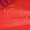 Elegant Sand Gold Clavicle Pendant Necklace for Women - High-End Imitation Gold Chain 