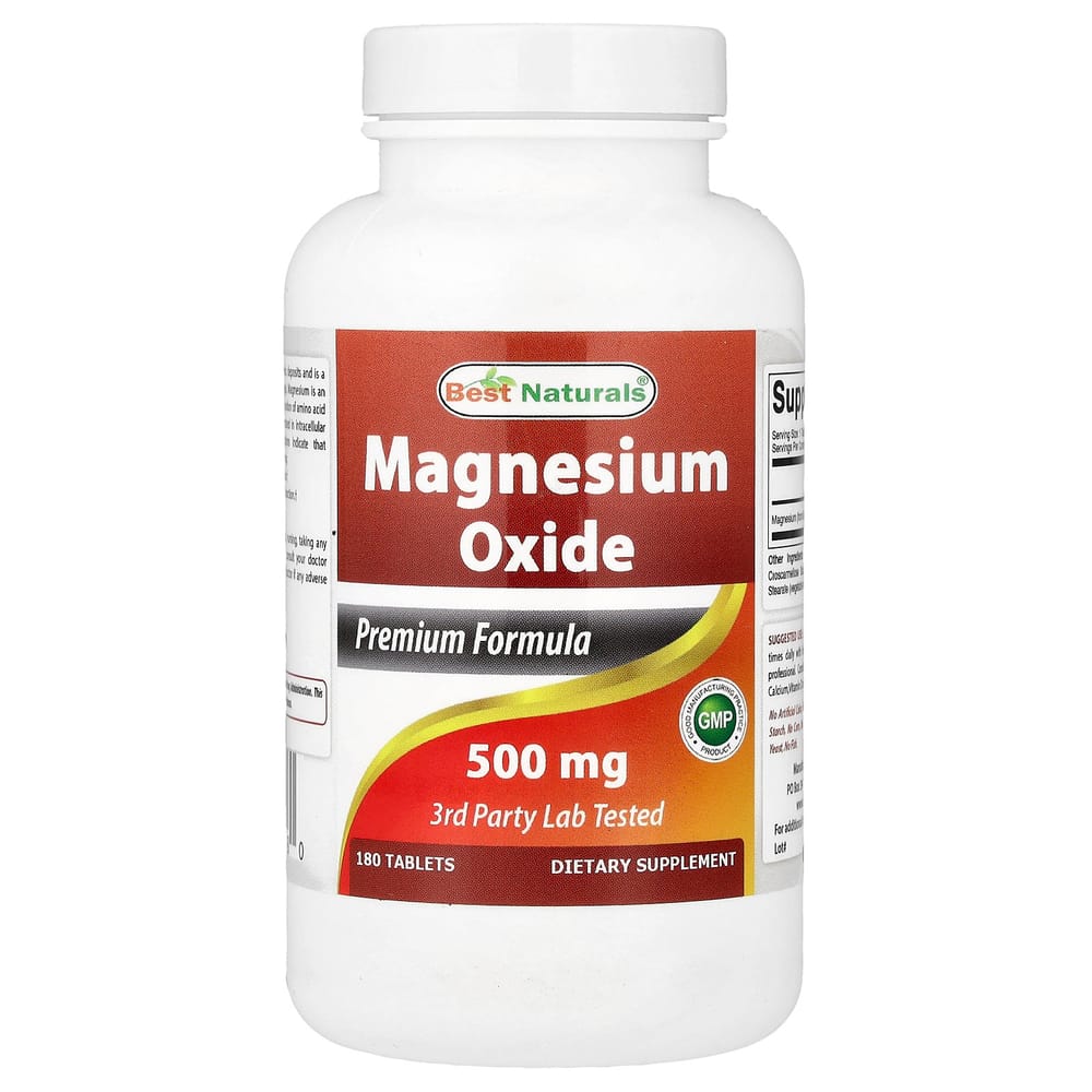 

iHerb Magnesium Oxide 500mg 180 Tablets 180 pcs - 1 ea