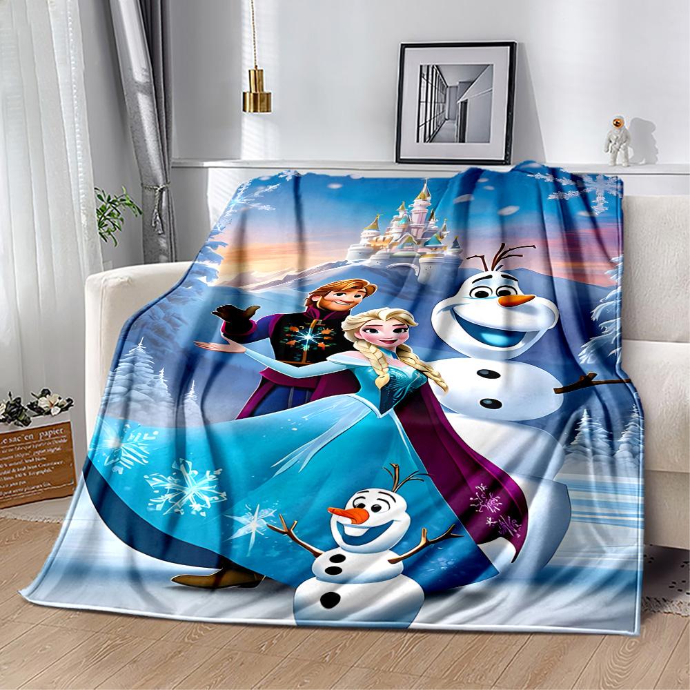 Winter Snowman Adventure Blanket Soft Warm Cozy Suitable for Seaside Chair Couch Four Seasons Universal Warmthful Decor