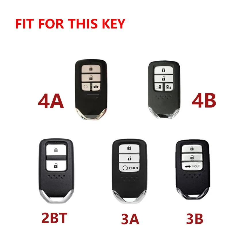 Leather Car Key Case Cover Shell For Honda Civic Accord Vezel Fit Crv Hrv Crz Hrv Polit Jazz Jade Stepwgn Elysion Pilot Odyssey