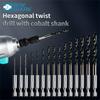 15pcs Hex Shank Drill Fried Dough Twist Drill, Electric Screwdriver Drill, Electric Screwdriver Electric Screwdriver Drill 1.5-6