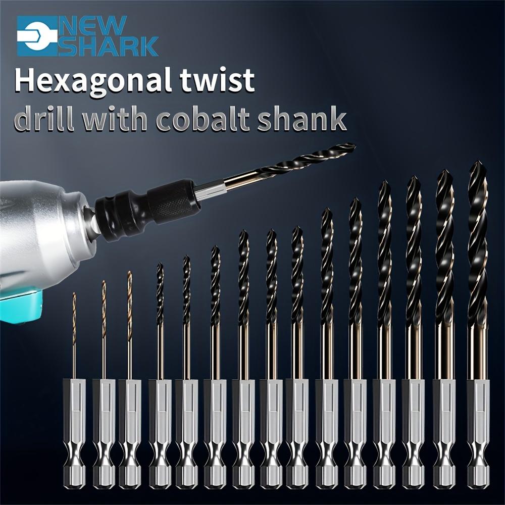 15pcs Hex Shank Drill Fried Dough Twist Drill, Electric Screwdriver Drill, Electric Screwdriver Electric Screwdriver Drill 1.5-6