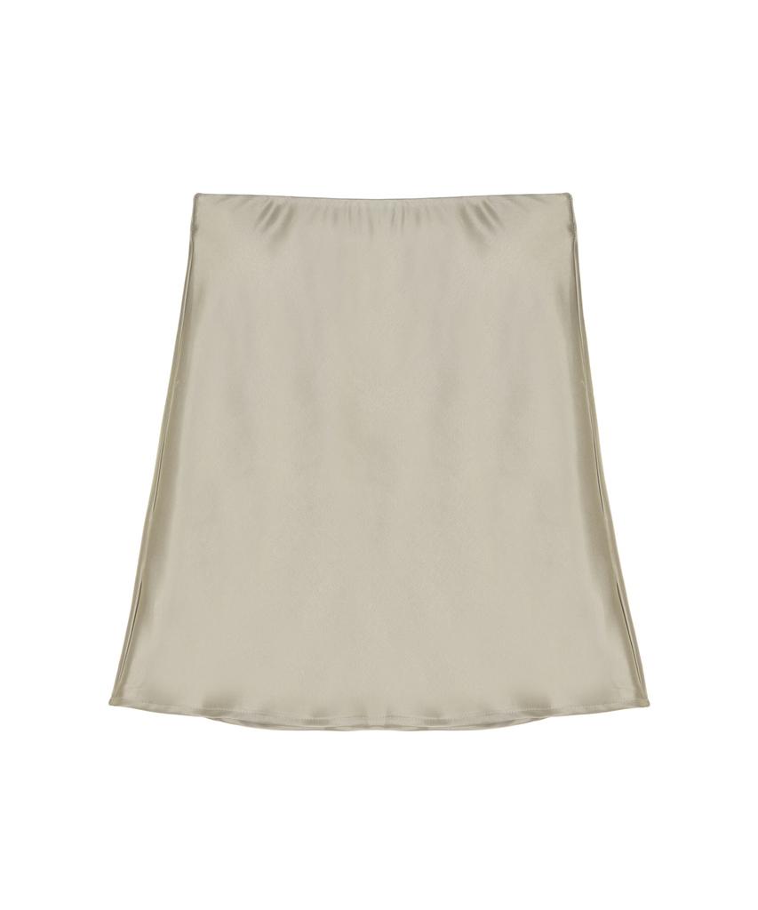 Nigaennikol Satin Slip Skirt_Beige