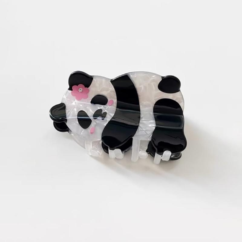 

Зажим для волос Панда Цветок Бамбук Милый Мультяшный Зажим-Акула ПВХ Пластик Животное Геометрические Зажимы-Крабы Женские Аксессуары для Волос