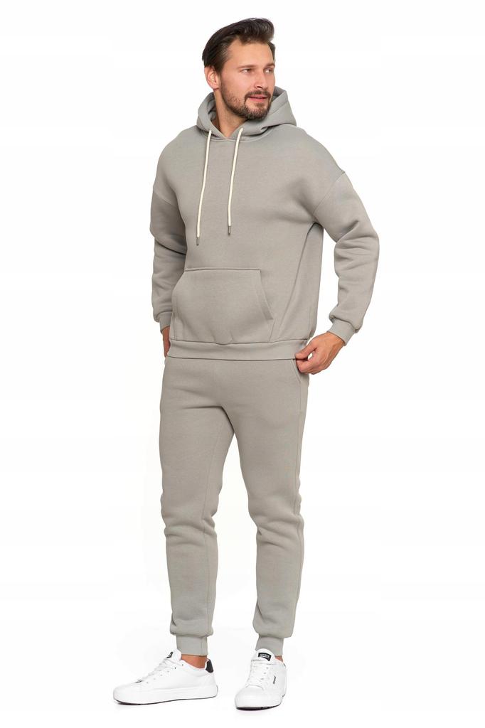 Men's Hooded Sweatshirt Oversize Cotton Warm MORAJ 3XL GREY