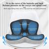 Memory Foam One-piece Seat Cushion Backrest Office Chair Cushion Massage Lumbar Support Pain Relief Breathable Car Butt Pad