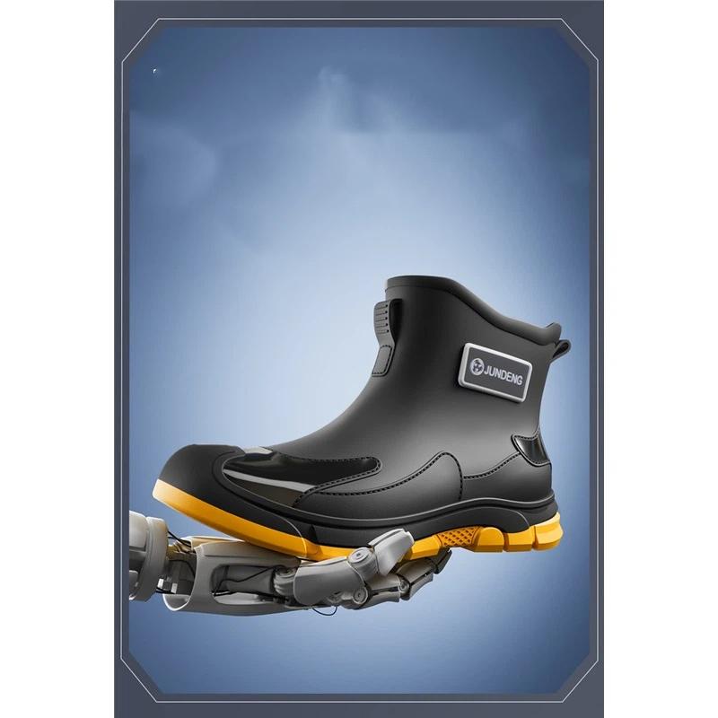 Couple Outdoor Fashionable Waterproof And Anti Slip Short Tube Rain Shoes
