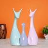 Lucky Deer Figurines Family Piano Finish Figures Home Decorative Showpiece - 25 cm  (Polyresin, Multicolor)