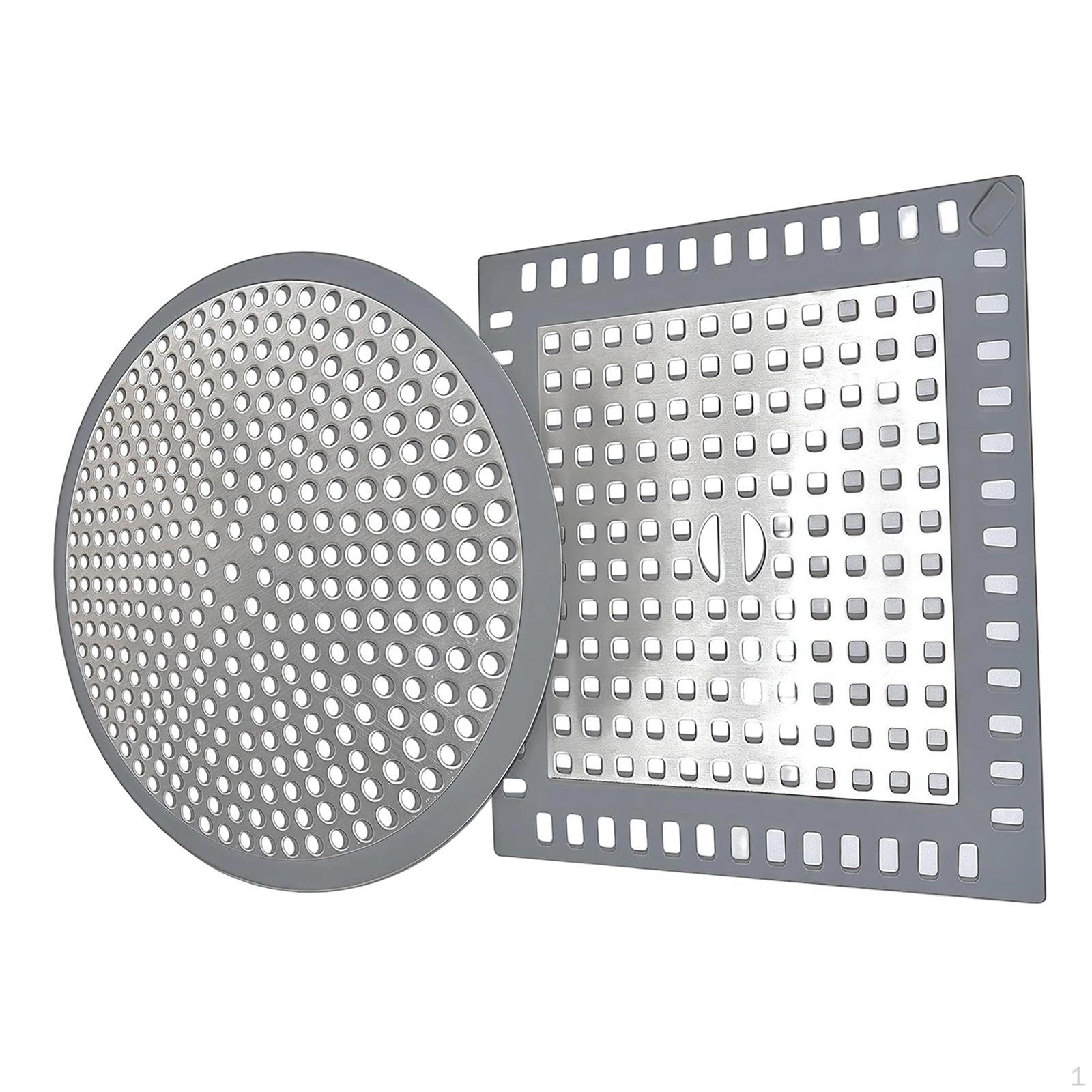 

2Pcs Floor Drain Covers Hair Catcher Accessories 12cm Drainage Nets Grilles for Kitchen Sink
