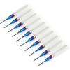 10pcs Tungsten Nose End Mill Blue Coated Spiral Router Bits Milling Machine Cutter Drill Bit CNC Rotary Burrs Set Tool(0.8mm)