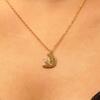 Smiling Star Moon Necklace Rhinestone Star Pendant Necklace Cute Moon Necklace for Women Daily Wear Dating
