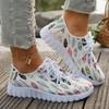 Fashion 2025 Autumn Shoes for Women Fashion Printed Women's Sneakers Casual Lace-up Platform Shoes Light Breathable Ladies Running Shoes