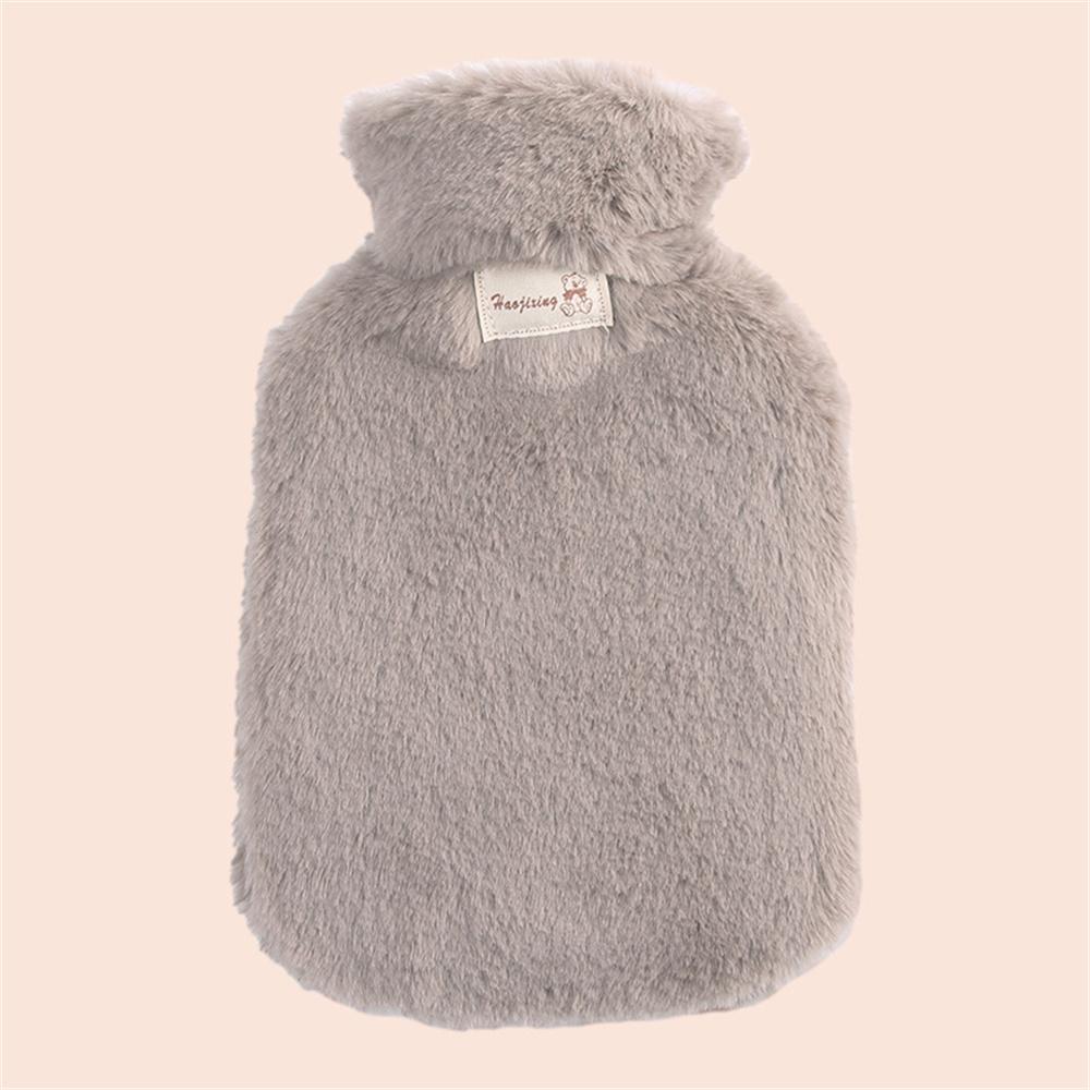 

350ml Hot Water Bottle with Cute Plush Cover Hand Warmers Reusable Foot and Belly Warmer Explosion-proof Hot Water Bag for Women