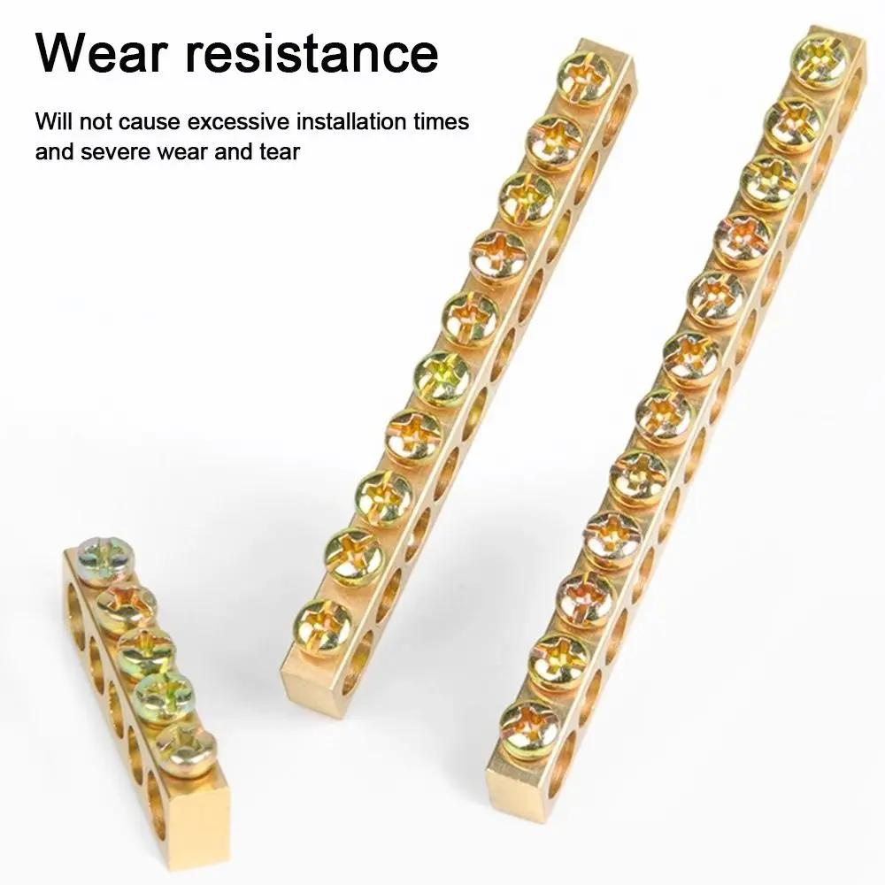 Copper Wire Connector Multi-specification With Hole Screw Copper Bar Terminal Zero Ground Terminal Power Distribution Cabinet